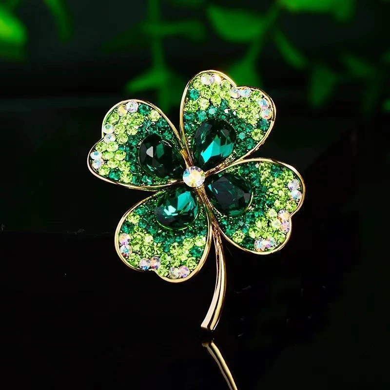 Blaue Farbe Strass Kleeblatt Broschen Für Frauen Dame Blume Party Anstecknadeln Geschenke Blaue Farbe Strass Kleeblatt Broschen Für Frauen Dame Blume Party Anstecknadeln Geschenke - Image 14