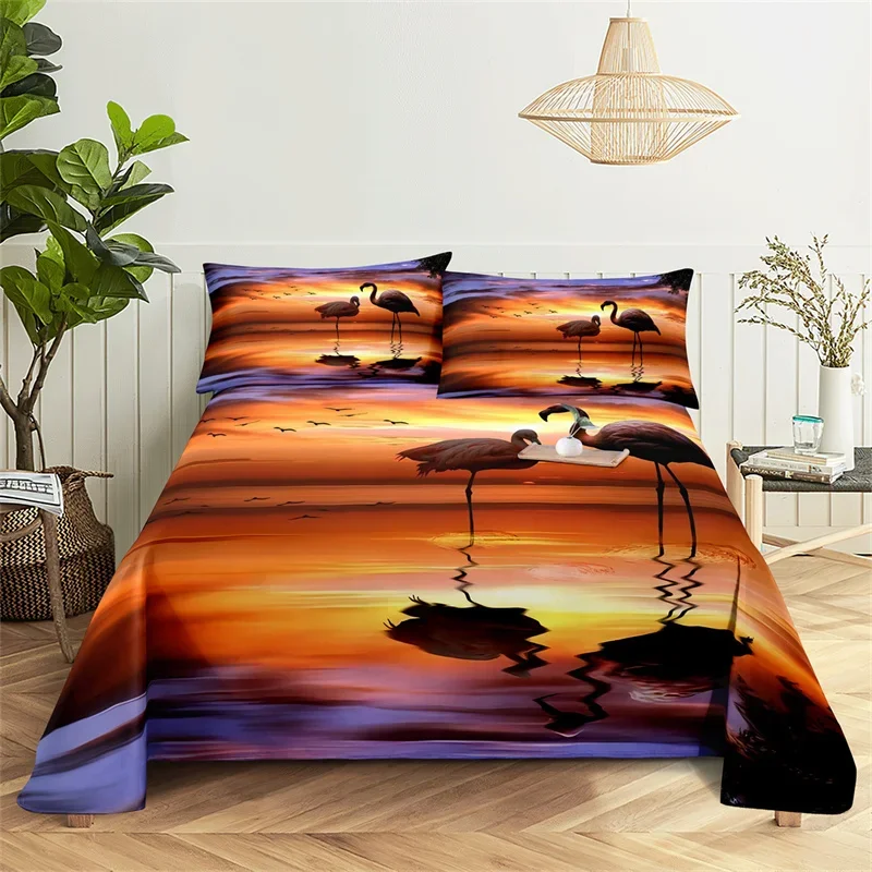 Bedding Flat Sheet Bed Sheet Set Flower Queen Sheet Set White Swan Girl, Lady'S Room Bedding Set Bed Sheets And Pillowcases Bedding Flat Sheet Bed Sheet Set Flower Queen Sheet Set White Swan Girl, Lady'S Room Bedding Set Bed Sheets And Pillowcases - Image 11
