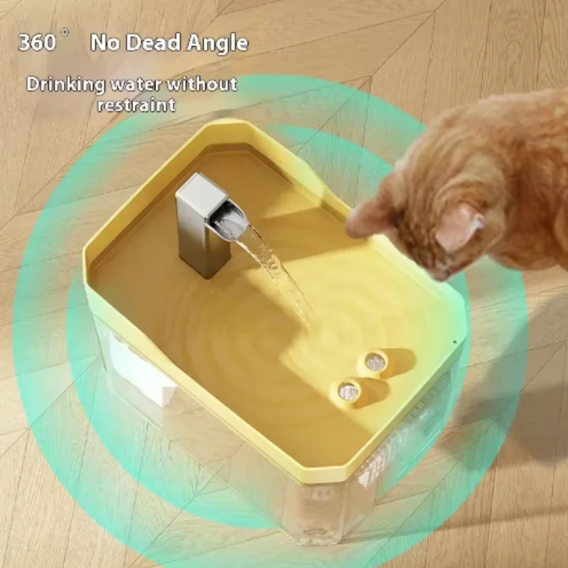 Cat Water Fountain With Auto Filter Transparent Anti-Dry Burning Recirculating Dispenser Includes Pump For Cats Cat Water Fountain With Auto Filter Transparent Anti-Dry Burning Recirculating Dispenser Includes Pump For Cats - Image 11