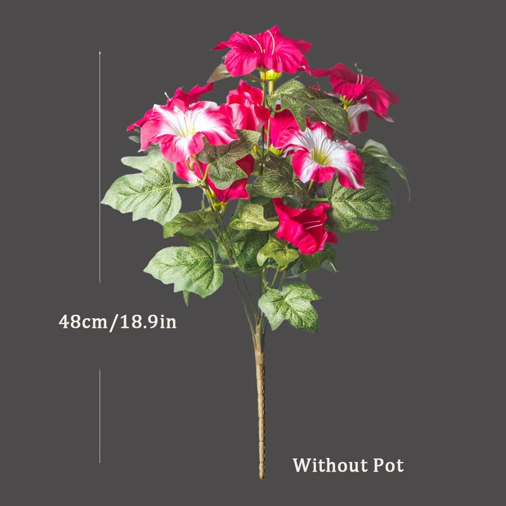 40-48Cm Künstliche Blumenranken, Künstliche Petunienblüten, Seiden-Begonienblätter, Hängepflanze Für Die Heimdekoration 40-48Cm Künstliche Blumenranken, Künstliche Petunienblüten, Seiden-Begonienblätter, Hängepflanze Für Die Heimdekoration - Image 9