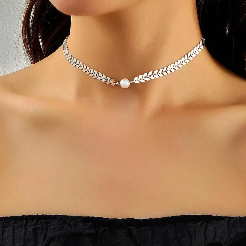 Neue Perlenkette Für Damen, Perlen-Choker-Halskette In Goldfarbe, Gothic-Choker-Schmuck Für Den Hals, Anhänger. Neue Perlenkette Für Damen, Perlen-Choker-Halskette In Goldfarbe, Gothic-Choker-Schmuck Für Den Hals, Anhänger. - Image 8