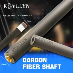 KONLLEN-Carbon Fiber Billiard Cue Stick Shaft, Carom, Libre Cue Stick, Uni-Loc, Radial, 3/8*8 Pin Joint, Single Shaft for PERI