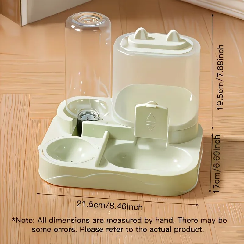 2-In-1 Large Pet Feeder &Amp; Water Dispenser, Dry Wet Separation, Durable Plastic, Transparent, No Battery, For Cats Dogs Travel 2-In-1 Large Pet Feeder &Amp; Water Dispenser, Dry Wet Separation, Durable Plastic, Transparent, No Battery, For Cats Dogs Travel - Image 6