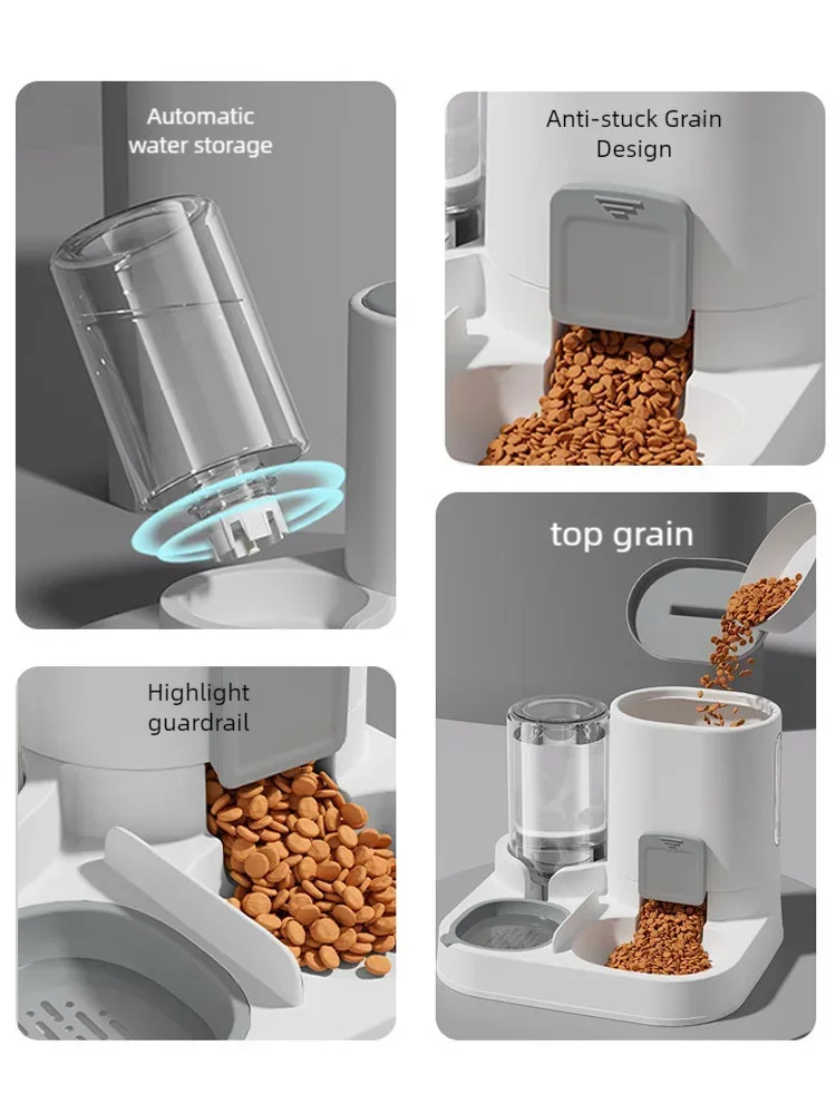 Automatic Cat Dog Feeder And Water Dispenser Combo Large Capacity Gravity Pet Food Water Feeder For Small Medium Pets Automatic Cat Dog Feeder And Water Dispenser Combo Large Capacity Gravity Pet Food Water Feeder For Small Medium Pets - Image 4