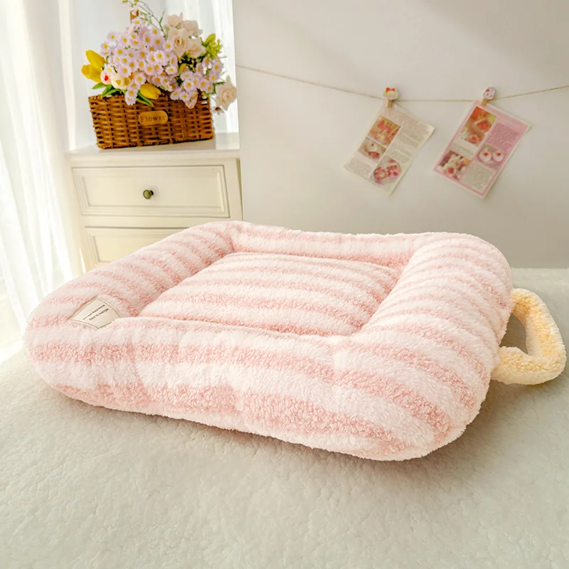 Cute Soft Pet Cat Bed Pad For Four Seasons Soft Plush Oval Comfortable Sleeping Washable For Small Medium Dogs/Cats Pet Products Cute Soft Pet Cat Bed Pad For Four Seasons Soft Plush Oval Comfortable Sleeping Washable For Small Medium Dogs/Cats Pet Products - Image 8
