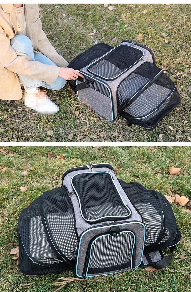 Pet Carriers Bag Portable Breathable Foldable Bag Cat Dog Carrier Bags Outgoing Outdoor Travel Pets Cats Handbag Safety Zippers Pet Carriers Bag Portable Breathable Foldable Bag Cat Dog Carrier Bags Outgoing Outdoor Travel Pets Cats Handbag Safety Zippers - Image 26