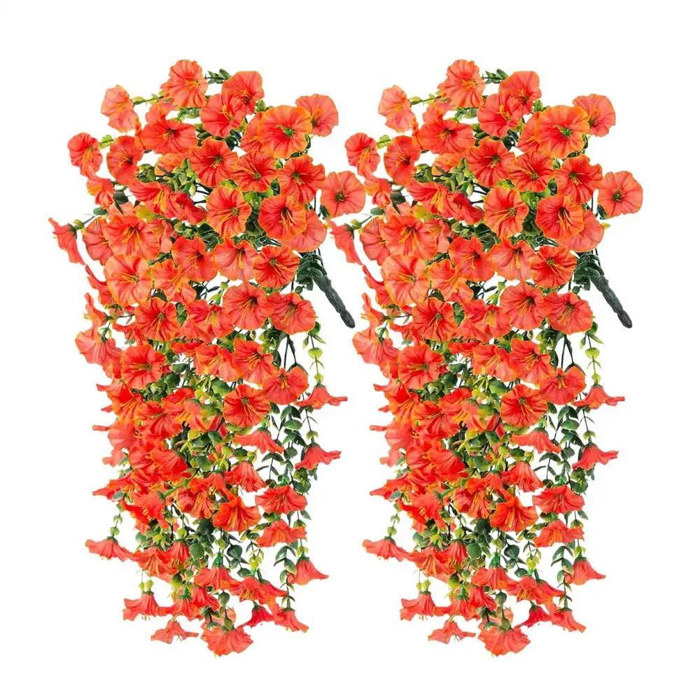 2 Stück 75 Cm Heimdekoration Zum Aufhängen, Künstliche Blumen, Uv-Beständig, Gefälschte Petunias Morning Glory Wandblumengirlande Für Gartenhochzeit 2 Stück 75 Cm Heimdekoration Zum Aufhängen, Künstliche Blumen, Uv-Beständig, Gefälschte Petunias Morning Glory Wandblumengirlande Für Gartenhochzeit - Image 7