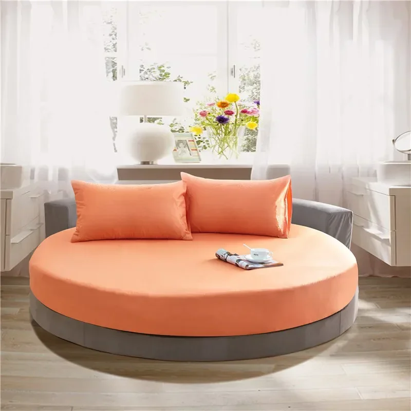 100% Cotton Round Bed Sheet Set Elastic Band Soft Skin Friendly Fitted Sheets Set Elastic Band Bedsheet 3/1 Pcs Mattress Cover 100% Cotton Round Bed Sheet Set Elastic Band Soft Skin Friendly Fitted Sheets Set Elastic Band Bedsheet 3/1 Pcs Mattress Cover - Image 28