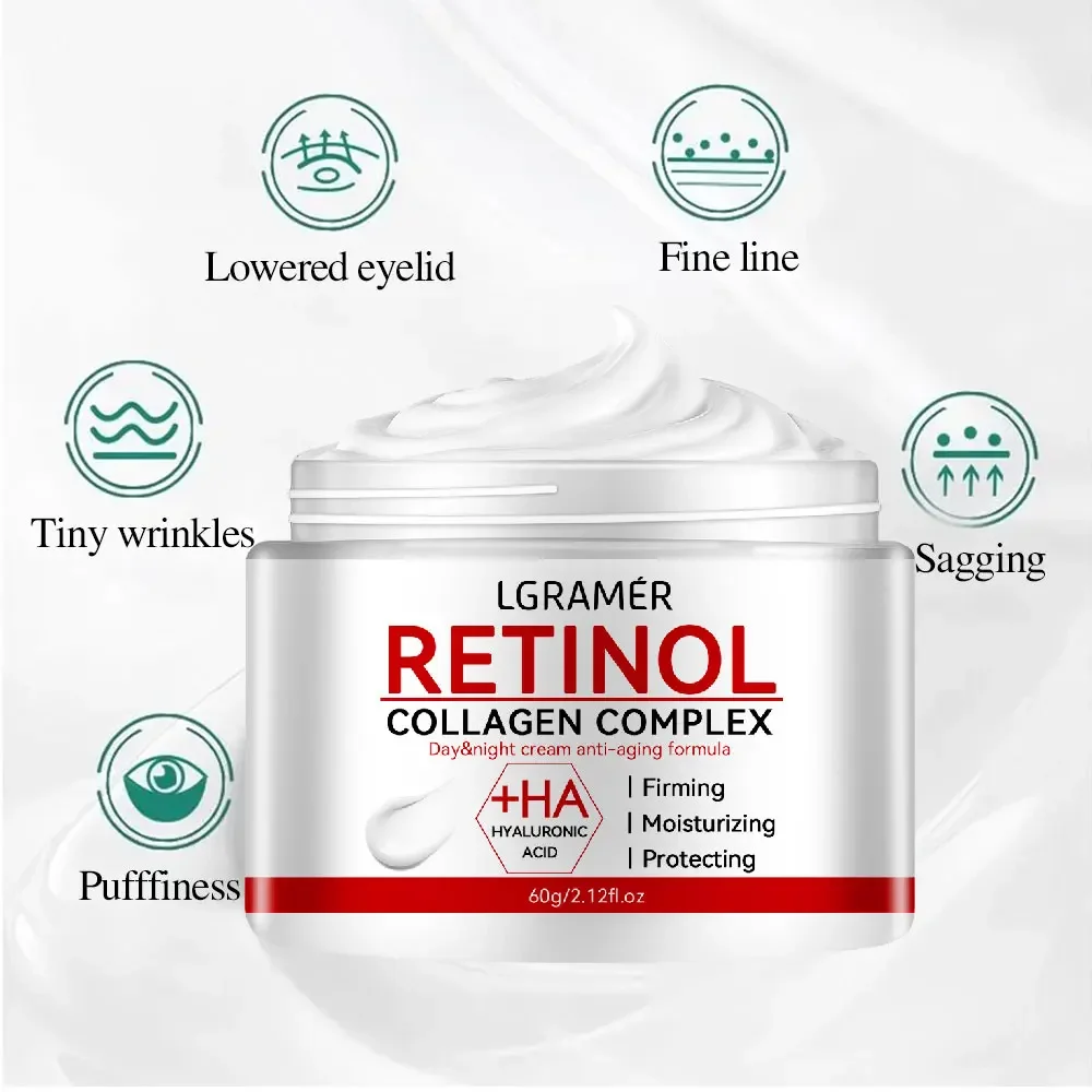 Retinol Lifting Firming Cream Collagen Glatte Falten Gesichtscreme Für Feuchtigkeitscreme, Aufhellung, Aufhellung Der Haut Retinol Lifting Firming Cream Collagen Glatte Falten Gesichtscreme Für Feuchtigkeitscreme, Aufhellung, Aufhellung Der Haut - Image 4