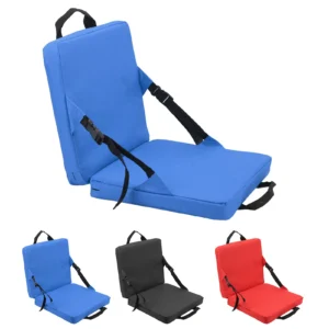 Portable Pads Foldable Chair with Backrest Soft Sponge Cushion Back Chair for Stadium and Beach