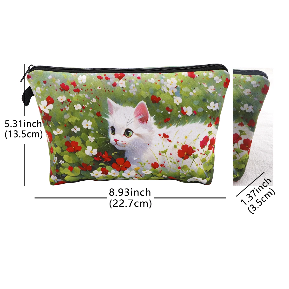 Cute Cat Women Travel Storage Bag Cosmetic Bag Makeup Bag Travel Organizer Bags Print Zipper Lipstick Bag Makeup Case Bag Cute Cat Women Travel Storage Bag Cosmetic Bag Makeup Bag Travel Organizer Bags Print Zipper Lipstick Bag Makeup Case Bag - Image 2