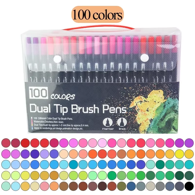 120 Farben Filzstift Zeichnen Aquarell Kunstmarker Stift Doppelseitiger Pinsel Fineliner Farbstift-Set Für Kunst Kalligraphie Malerei 120 Farben Filzstift Zeichnen Aquarell Kunstmarker Stift Doppelseitiger Pinsel Fineliner Farbstift-Set Für Kunst Kalligraphie Malerei - Image 22