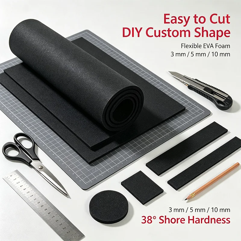 Black Eva Foam Sheet Anti-Slip Shock Absorbing Eva Sponge Pad For Furniture Protection Packaging Cushion Diy Crafts Black Eva Foam Sheet Anti-Slip Shock Absorbing Eva Sponge Pad For Furniture Protection Packaging Cushion Diy Crafts - Image 3