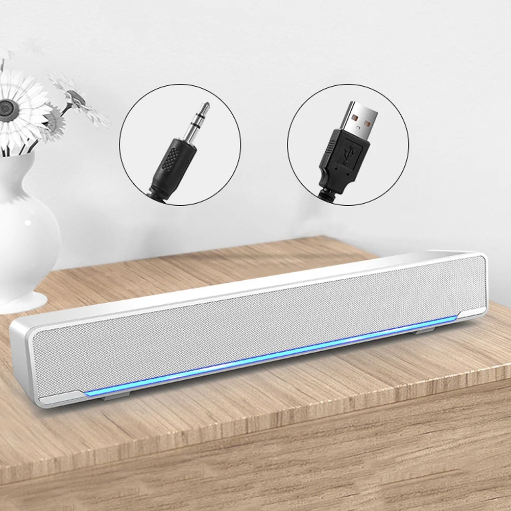 Usb-Soundbar Mit 3,5-Mm-Anschluss – Tragbarer Lautsprecher Mit Bass-Surround-Sound Für Pc, Handy &Amp; Musik Usb-Soundbar Mit 3,5-Mm-Anschluss – Tragbarer Lautsprecher Mit Bass-Surround-Sound Für Pc, Handy &Amp; Musik - Image 3
