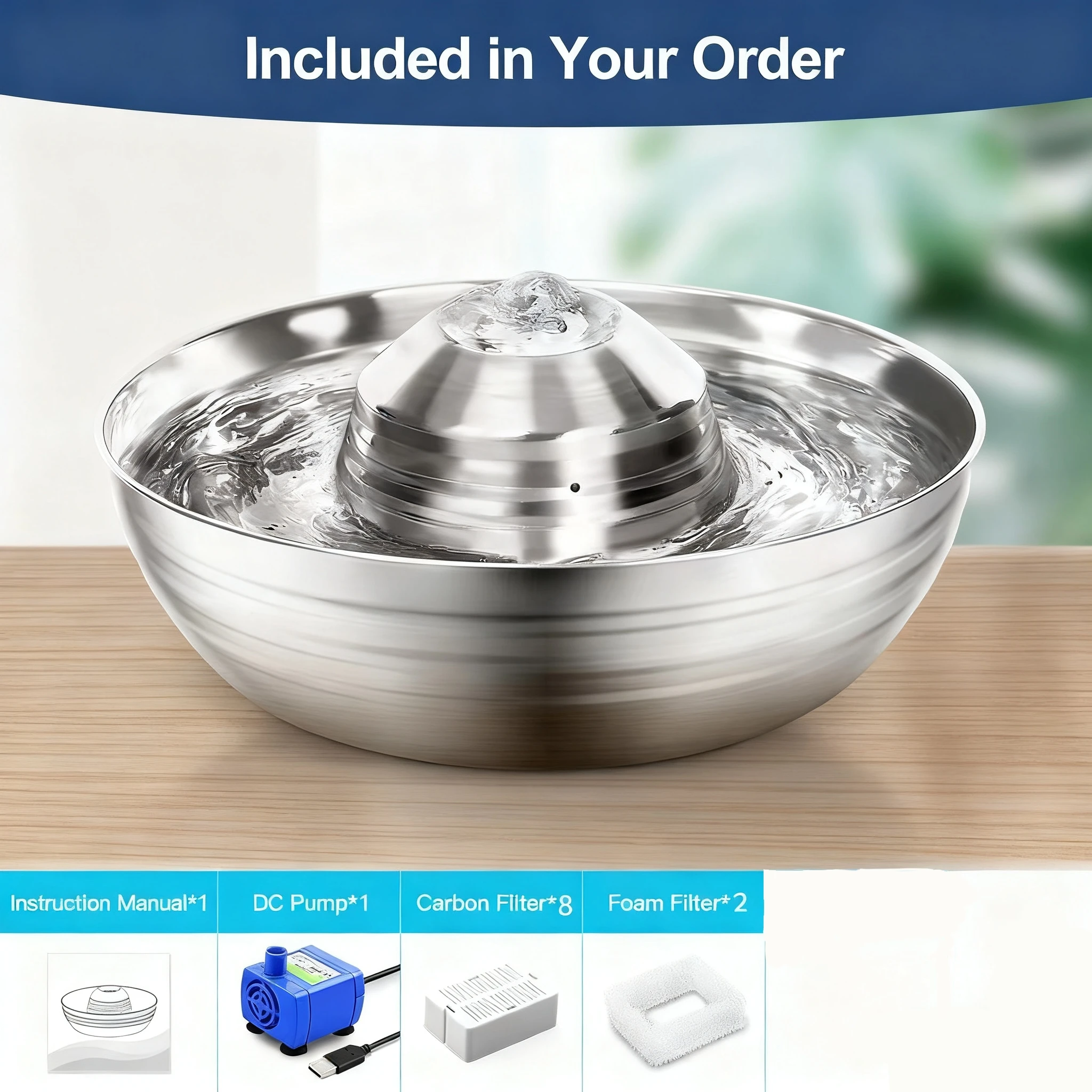 2Lcat Water Fountain Automatic Drinker For Cats Water Feeder Pet Cat Dog Ultra-Quiet Automatic Fountains And Filter Cats Drinker 2Lcat Water Fountain Automatic Drinker For Cats Water Feeder Pet Cat Dog Ultra-Quiet Automatic Fountains And Filter Cats Drinker - Image 6