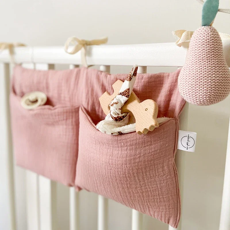 Baby Krippe Lagerung Tasche Baumwolle Doppel Beutel Neugeborenen Bett Kopfteil Organizer Für Kinder Baby Bettwäsche Windel Spielzeug Tasche Baby Krippe Lagerung Tasche Baumwolle Doppel Beutel Neugeborenen Bett Kopfteil Organizer Für Kinder Baby Bettwäsche Windel Spielzeug Tasche - Image 4