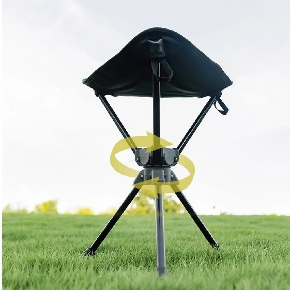 Three Legged Folding Rotating Stool Foldable Strong Load-Bearing Camping Stool Wear-Resistant Multifunctional Mazza Stool Three Legged Folding Rotating Stool Foldable Strong Load-Bearing Camping Stool Wear-Resistant Multifunctional Mazza Stool - Image 3