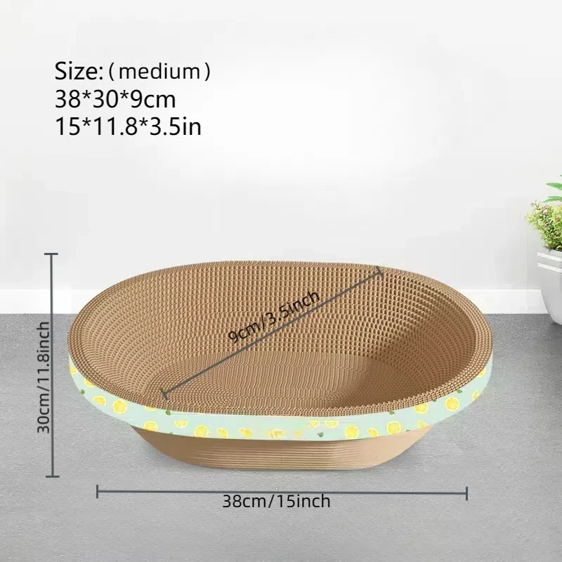 Cardboard Cat Scratchers Round Shape Scratching Bed Scratch Lounge For Kitten Play Scratch Cardboard Cat Scratchers Round Shape Scratching Bed Scratch Lounge For Kitten Play Scratch - Image 8