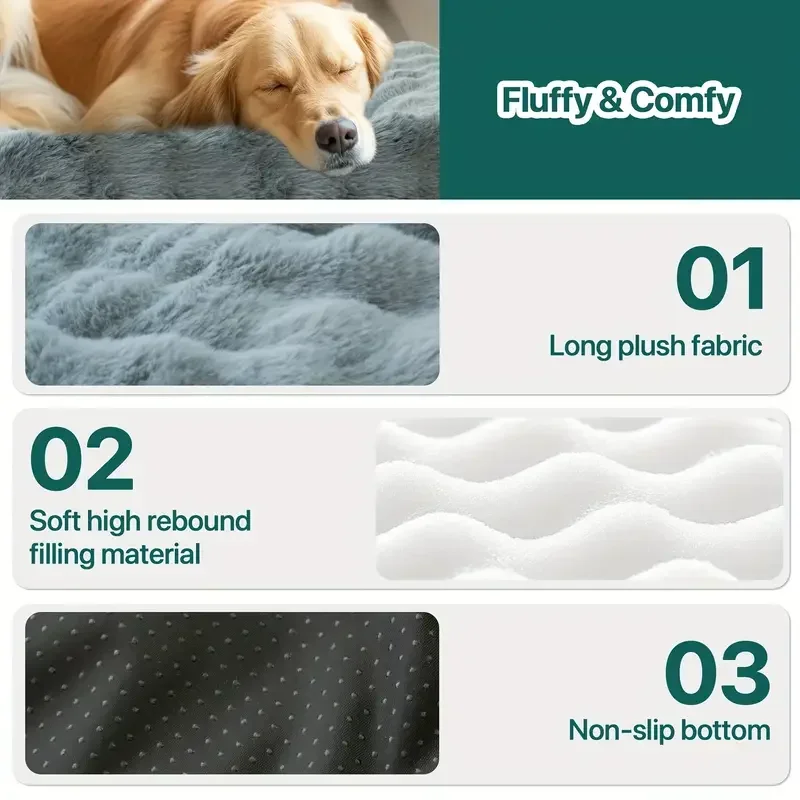 Neue Große Hundematte Aus Kunstkaninchenfell, Katzenbett, Haustiermatratze, Lustiges Luxus-Plüsch-Haustierbett, Geeignet Für Kleine Bis Mittelgroße Hunde Und Katzen Neue Große Hundematte Aus Kunstkaninchenfell, Katzenbett, Haustiermatratze, Lustiges Luxus-Plüsch-Haustierbett, Geeignet Für Kleine Bis Mittelgroße Hunde Und Katzen - Image 5