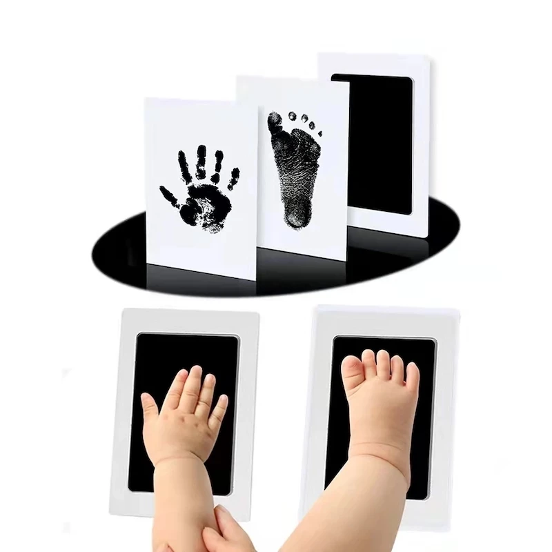 Newborn Baby Diy Hand And Footprint Kit Ink Pads Photo Frame Handprint Toddlers Souvenir Accessories Safe Clean Baby Shower Gift Newborn Baby Diy Hand And Footprint Kit Ink Pads Photo Frame Handprint Toddlers Souvenir Accessories Safe Clean Baby Shower Gift