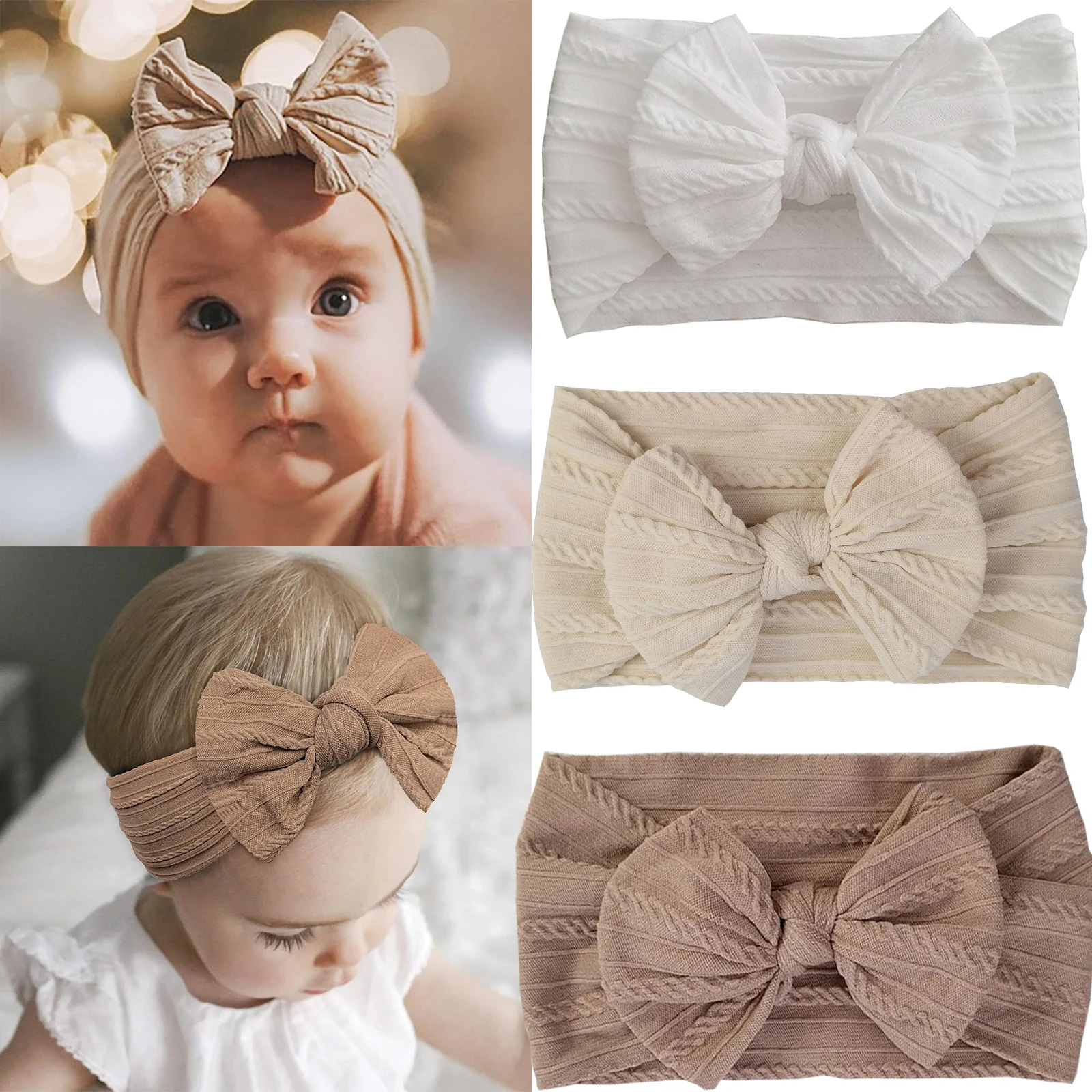 1/3 Stück Einfarbiges Baby-Stirnband Mit Schleife Kinder-Haarband Elastisches Nylon Neugeborenen-Weicher Turban Kopfwickel Kinder-Haaraccessoires 1/3 Stück Einfarbiges Baby-Stirnband Mit Schleife Kinder-Haarband Elastisches Nylon Neugeborenen-Weicher Turban Kopfwickel Kinder-Haaraccessoires - Image 6
