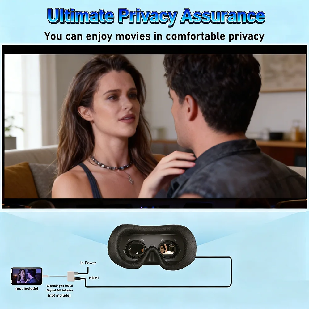Kopfmontiertes Display Mit Hdmi – Tragbarer Bildschirm Mit Akku Für Vielseitige Geräte Kopfmontiertes Display Mit Hdmi – Tragbarer Bildschirm Mit Akku Für Vielseitige Geräte - Image 4