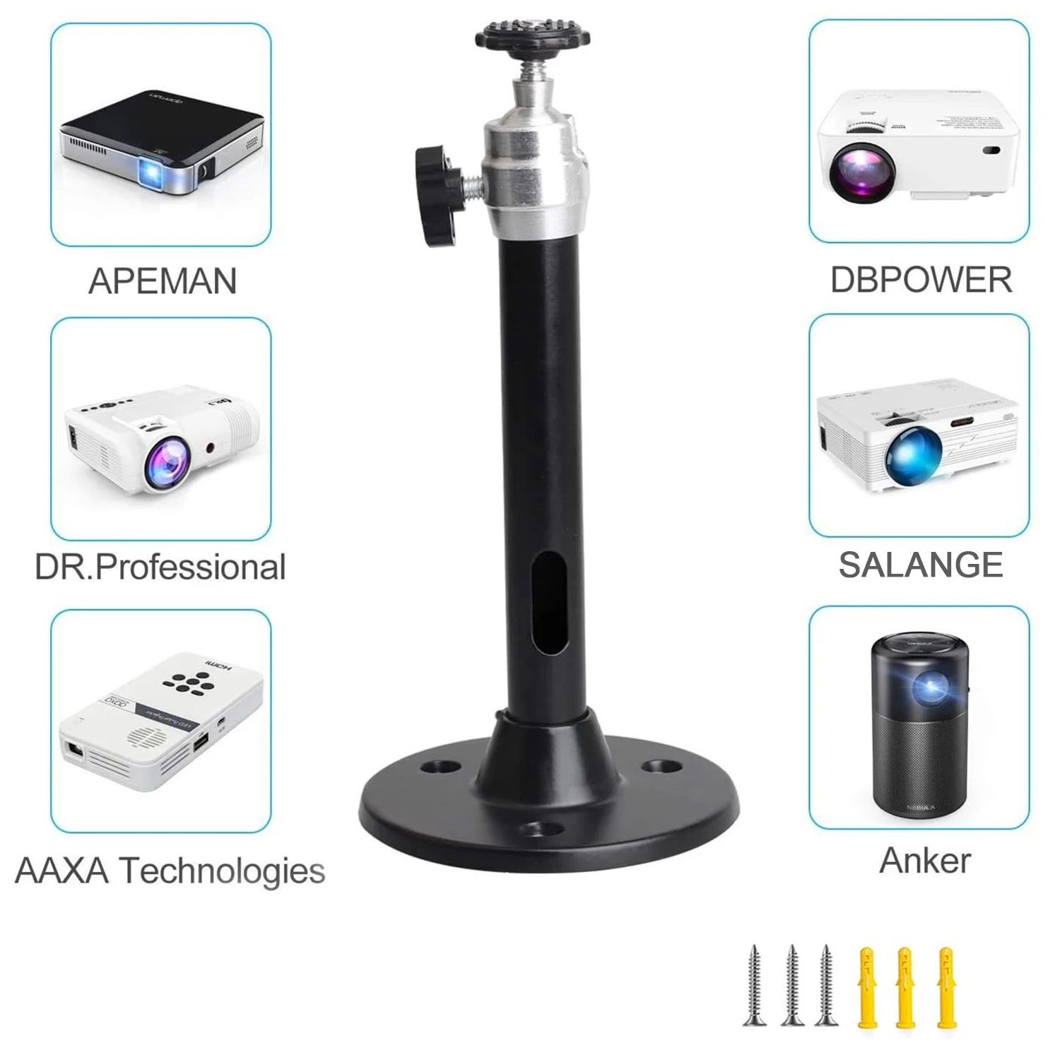 Tragbare Projektorhalterung 360° – Drehbare Decken- Und Wandhalterung Aus Aluminium Für Hy260 Pro &Amp; Hy320 Projektoren Tragbare Projektorhalterung 360° – Drehbare Decken- Und Wandhalterung Aus Aluminium Für Hy260 Pro &Amp; Hy320 Projektoren - Image 6