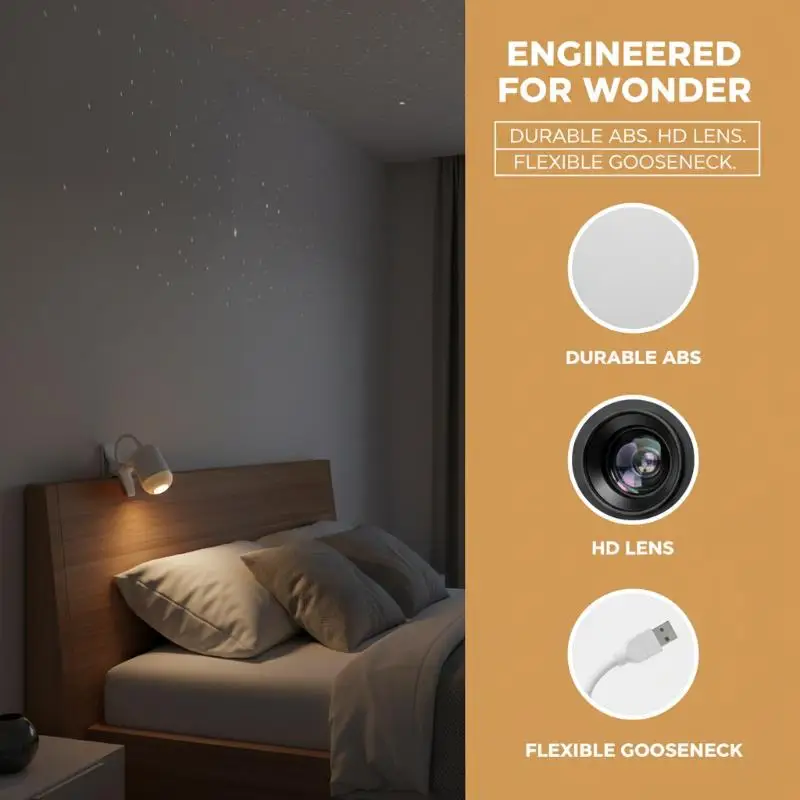 2-In-1 Led-Sternenhimmel-Projektor – Mini-Galaxielampe &Amp; Nachtlicht Für Schlafzimmer, Dekoration Und Stimmungsvolle Beleuchtung 2-In-1 Led-Sternenhimmel-Projektor – Mini-Galaxielampe &Amp; Nachtlicht Für Schlafzimmer, Dekoration Und Stimmungsvolle Beleuchtung - Image 3