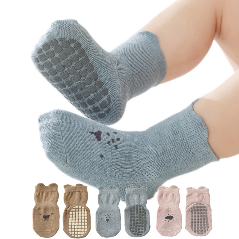3 Pairs Cartoon Kids Infant Baby Anti-Slip Socks For Girls And Boys 4 Seasons Cotton Unisex Playground Floor Stockings 3 Pairs Cartoon Kids Infant Baby Anti-Slip Socks For Girls And Boys 4 Seasons Cotton Unisex Playground Floor Stockings - Image 2