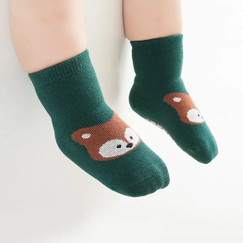 6 Pairs Kids Non-Slip Socks Cute Cartoon Fox And Bear Pattern Childrens Boys Girls Floor Socks Comfortable For Toddler 6 Pairs Kids Non-Slip Socks Cute Cartoon Fox And Bear Pattern Childrens Boys Girls Floor Socks Comfortable For Toddler - Image 4