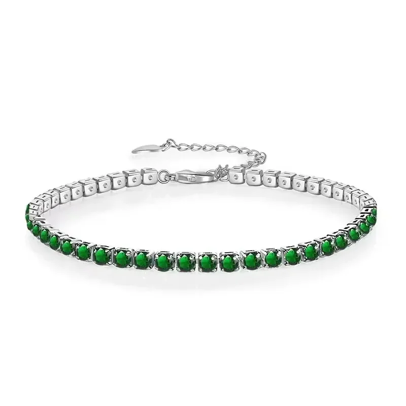 Neues Funkelndes Modisches Damen-Tennis-Zirkon-Armband Aus 925Er Sterlingsilber, Originelles Leichtes Luxus-Armband, Hochzeitsschmuck, Geschenk Neues Funkelndes Modisches Damen-Tennis-Zirkon-Armband Aus 925Er Sterlingsilber, Originelles Leichtes Luxus-Armband, Hochzeitsschmuck, Geschenk - Image 7