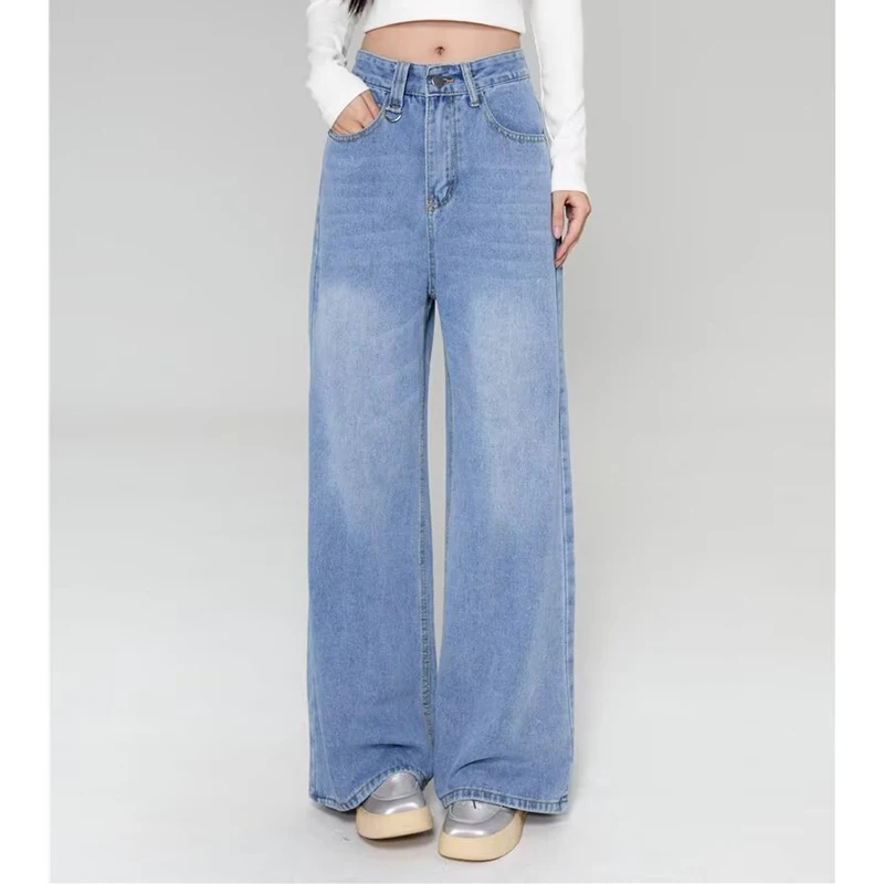 Sommer Männer Baggy Jeans Unisex Vintage Amerikanischen Stil Gerade Breite Bein Denim Hosen Mode Marke Heißer Verkauf Casual Hosen Sommer Männer Baggy Jeans Unisex Vintage Amerikanischen Stil Gerade Breite Bein Denim Hosen Mode Marke Heißer Verkauf Casual Hosen - Image 5