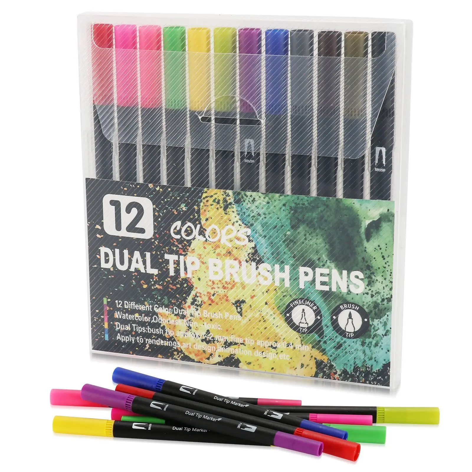 120 Farben Filzstift Zeichnen Aquarell Kunstmarker Stift Doppelseitiger Pinsel Fineliner Farbstift-Set Für Kunst Kalligraphie Malerei 120 Farben Filzstift Zeichnen Aquarell Kunstmarker Stift Doppelseitiger Pinsel Fineliner Farbstift-Set Für Kunst Kalligraphie Malerei - Image 9