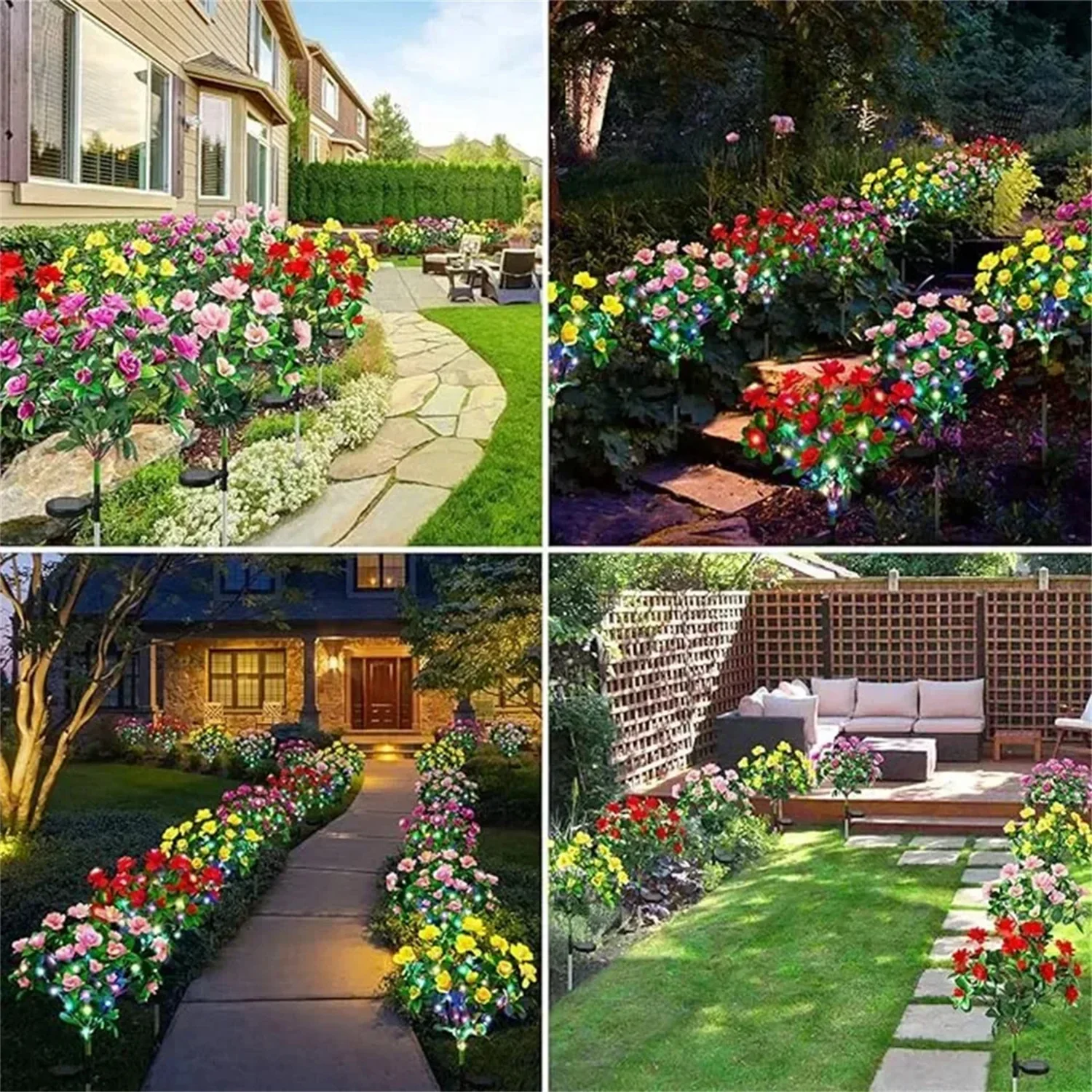 Led-Solarleuchte, Wasserdicht, Azalea-Solarblumen-Lampe, Für Den Außenbereich, Dekorativ Für Garten, Hof, Rasen, Weg, Beleuchtung, Urlaub, Hochzeit, Dekoration Led-Solarleuchte, Wasserdicht, Azalea-Solarblumen-Lampe, Für Den Außenbereich, Dekorativ Für Garten, Hof, Rasen, Weg, Beleuchtung, Urlaub, Hochzeit, Dekoration - Image 6