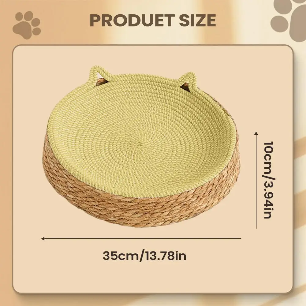 Kratzbaum Für Katzen: Atmungsaktives Gewebtes Katzenbett Mit Katzenohren-Design Aus Baumwollseil Für Spiel, Bewegung, Beschäftigung Und Krallenpflege Kratzbaum Für Katzen: Atmungsaktives Gewebtes Katzenbett Mit Katzenohren-Design Aus Baumwollseil Für Spiel, Bewegung, Beschäftigung Und Krallenpflege - Image 10