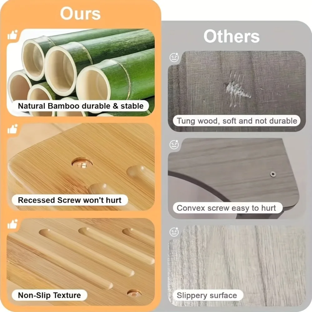 Bamboo Toilet Stool Wooden Squatting Potty Stool For Adults Squat Adult Non-Slip Wood Poop Stool For Bathroom Portable For Kids Bamboo Toilet Stool Wooden Squatting Potty Stool For Adults Squat Adult Non-Slip Wood Poop Stool For Bathroom Portable For Kids - Image 4