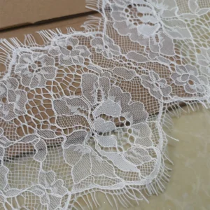 NEU 2er-Set 5er-Set 15CM Breiter Hochzeitsschleier Spitzenbesatz Kordel zum Nähen Chantilly-Spitze Off-White Exquisite Qualität
