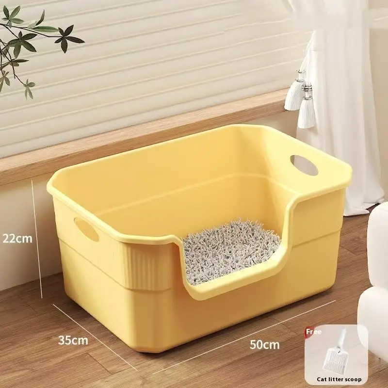 ♥Extra Large Cat Litter Box;Semi-Enclosed &Amp; Open Design, Anti-Splash Cat Toilet With High Sides ♥Extra Large Cat Litter Box;Semi-Enclosed &Amp; Open Design, Anti-Splash Cat Toilet With High Sides - Image 7