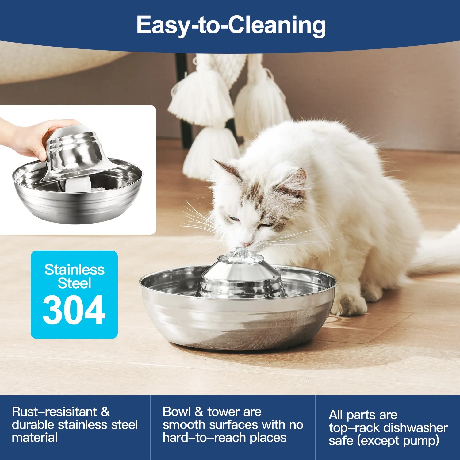 2Lcat Water Fountain Automatic Drinker For Cats Water Feeder Pet Cat Dog Ultra-Quiet Automatic Fountains And Filter Cats Drinker 2Lcat Water Fountain Automatic Drinker For Cats Water Feeder Pet Cat Dog Ultra-Quiet Automatic Fountains And Filter Cats Drinker - Image 8