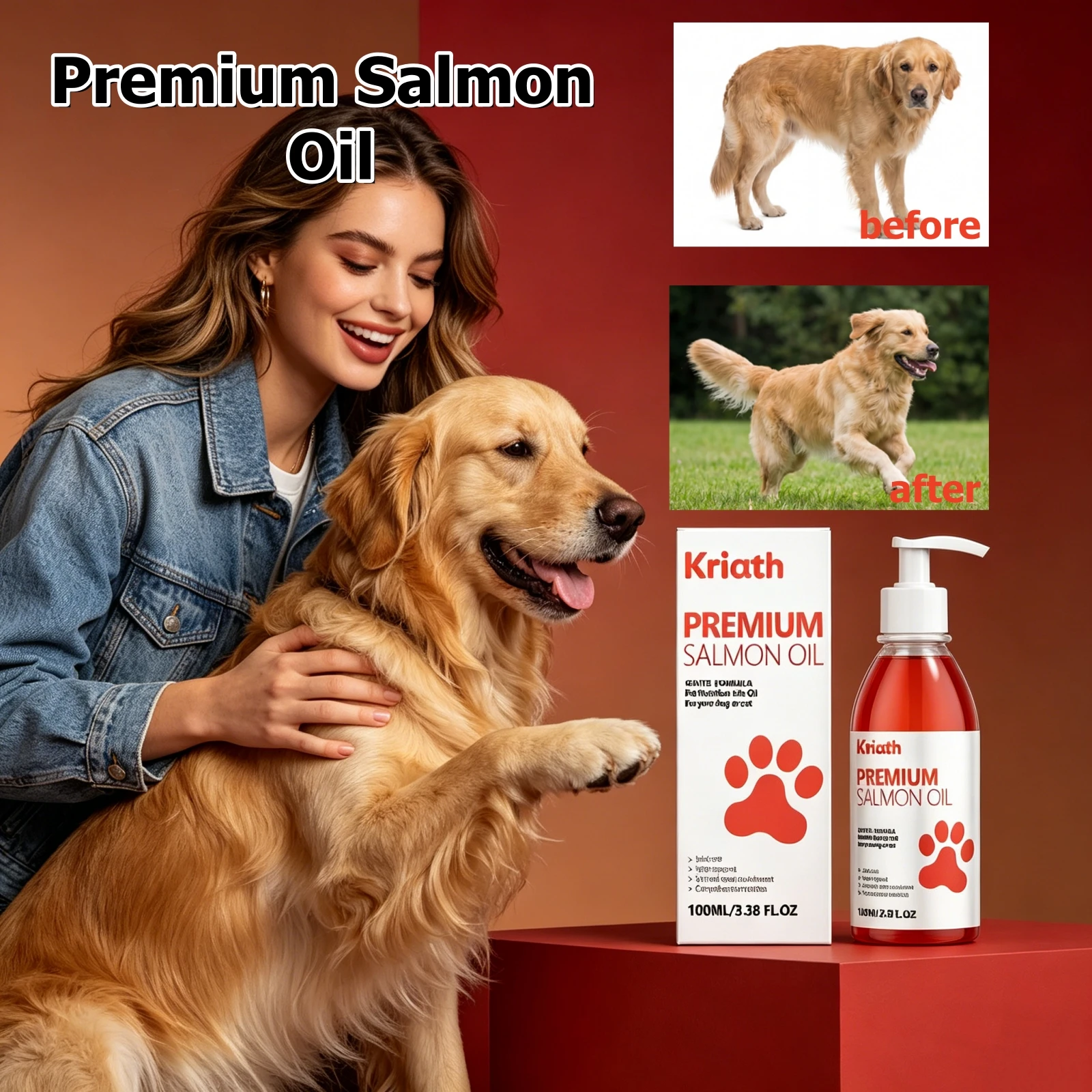 Premium Lachsöl Für Haustiere Omega 3 Glänzender Fellmantel Immununterstützung Fellpflege Herzgesundheit Hund Katze Herz Haut Nahrungsergänzungsmittel Premium Lachsöl Für Haustiere Omega 3 Glänzender Fellmantel Immununterstützung Fellpflege Herzgesundheit Hund Katze Herz Haut Nahrungsergänzungsmittel