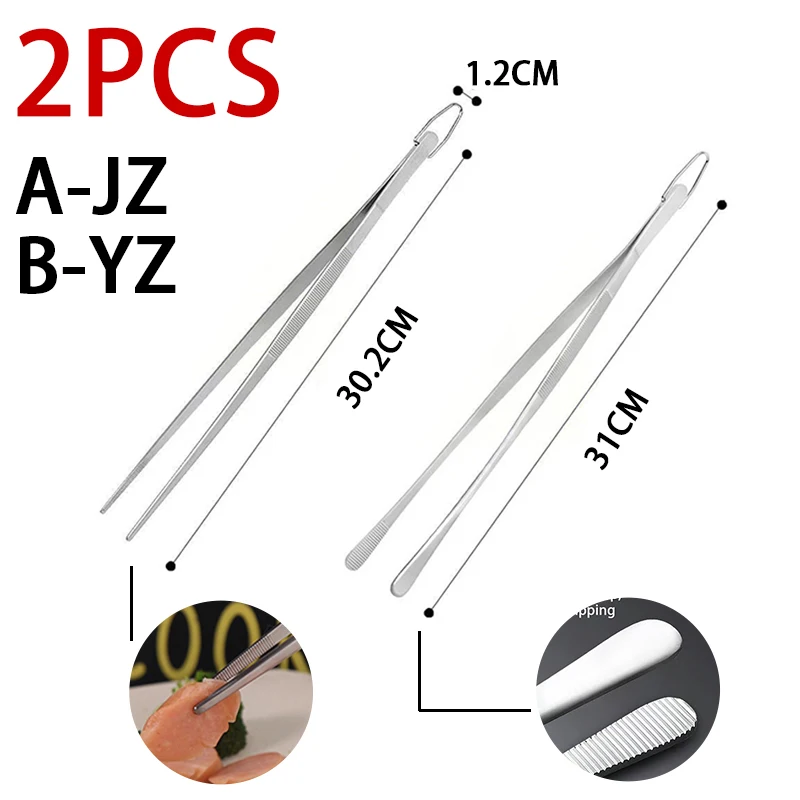 1Pcs 12 Inch Stainless Steel Cooking Tweezers Kitchen Tongs Bbq Tool Tweezers For Cooking Kitchen Accessories Cfqj007 1Pcs 12 Inch Stainless Steel Cooking Tweezers Kitchen Tongs Bbq Tool Tweezers For Cooking Kitchen Accessories Cfqj007 - Image 3