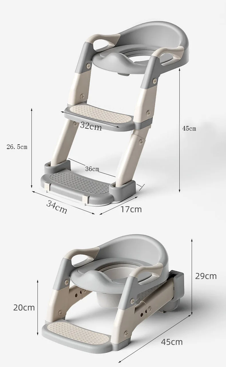 Kids Toilet Step Stool Potty Training Seat With Ladder Boys Girls Baby Toilet Seat Adjustable Step-On Stool For Adult Toilet Kids Toilet Step Stool Potty Training Seat With Ladder Boys Girls Baby Toilet Seat Adjustable Step-On Stool For Adult Toilet - Image 15