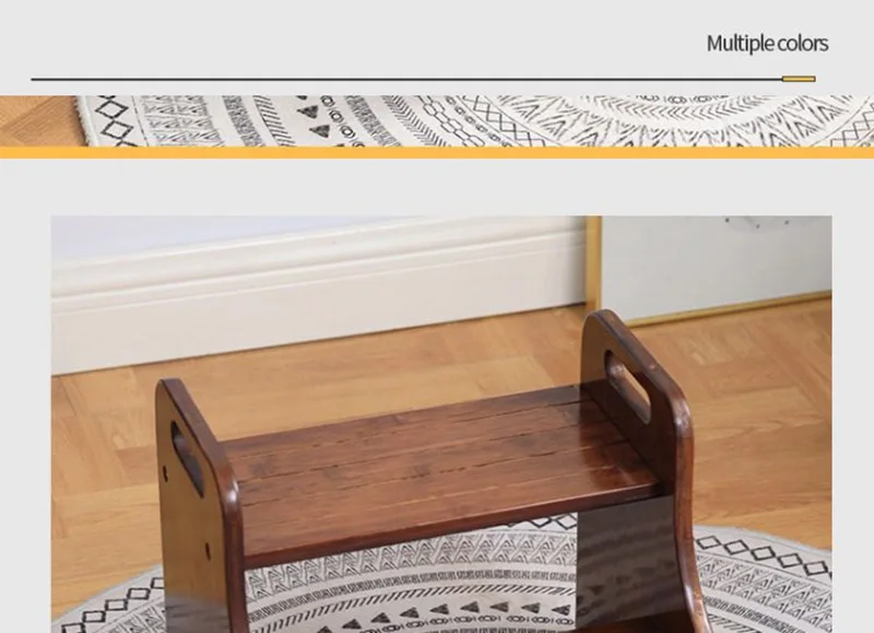 Solid Wood 2 Step Footstool Sturdy Kitchen Ladder Compact Stair Steps For Home Use Up To Washer Shoe Changing Stool Solid Wood 2 Step Footstool Sturdy Kitchen Ladder Compact Stair Steps For Home Use Up To Washer Shoe Changing Stool - Image 12