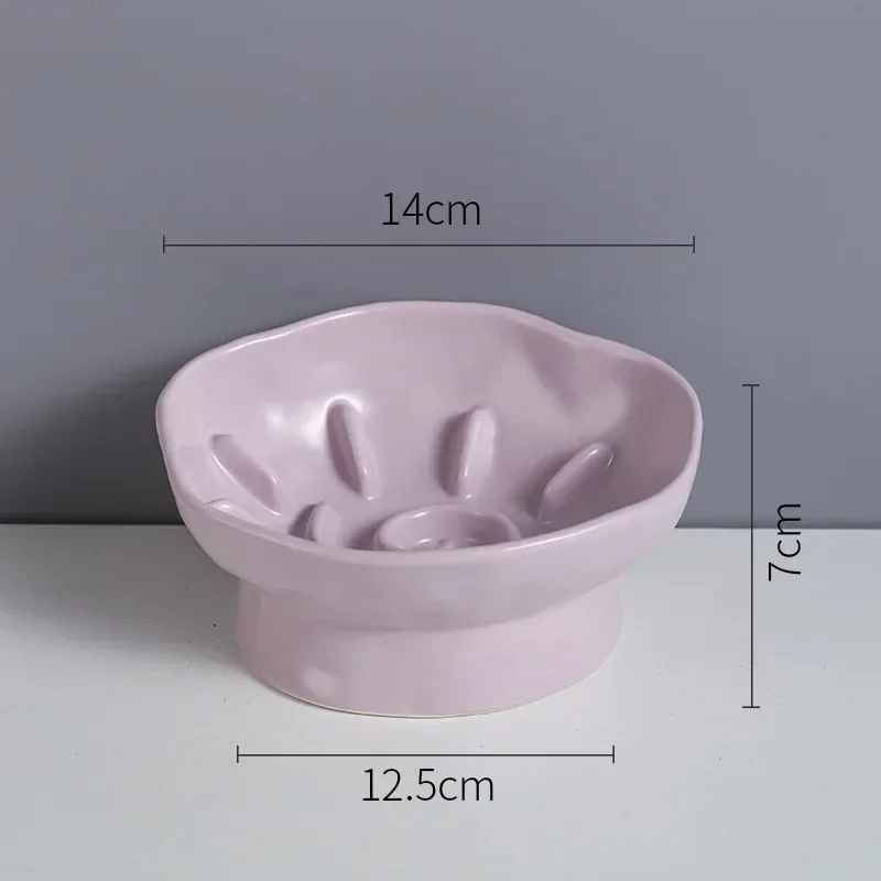 Cat Food Bowl Ceramic Elevated Cats Small Dogs Slow Feed Bowls Anti-Choking Pet Eating Feeders Anti-Gulping Puppy Supplies Cat Food Bowl Ceramic Elevated Cats Small Dogs Slow Feed Bowls Anti-Choking Pet Eating Feeders Anti-Gulping Puppy Supplies - Image 8