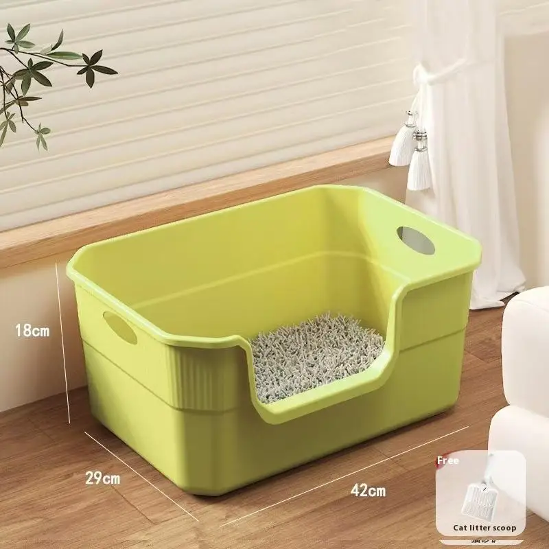 ♥Extra Large Cat Litter Box;Semi-Enclosed &Amp; Open Design, Anti-Splash Cat Toilet With High Sides ♥Extra Large Cat Litter Box;Semi-Enclosed &Amp; Open Design, Anti-Splash Cat Toilet With High Sides - Image 10