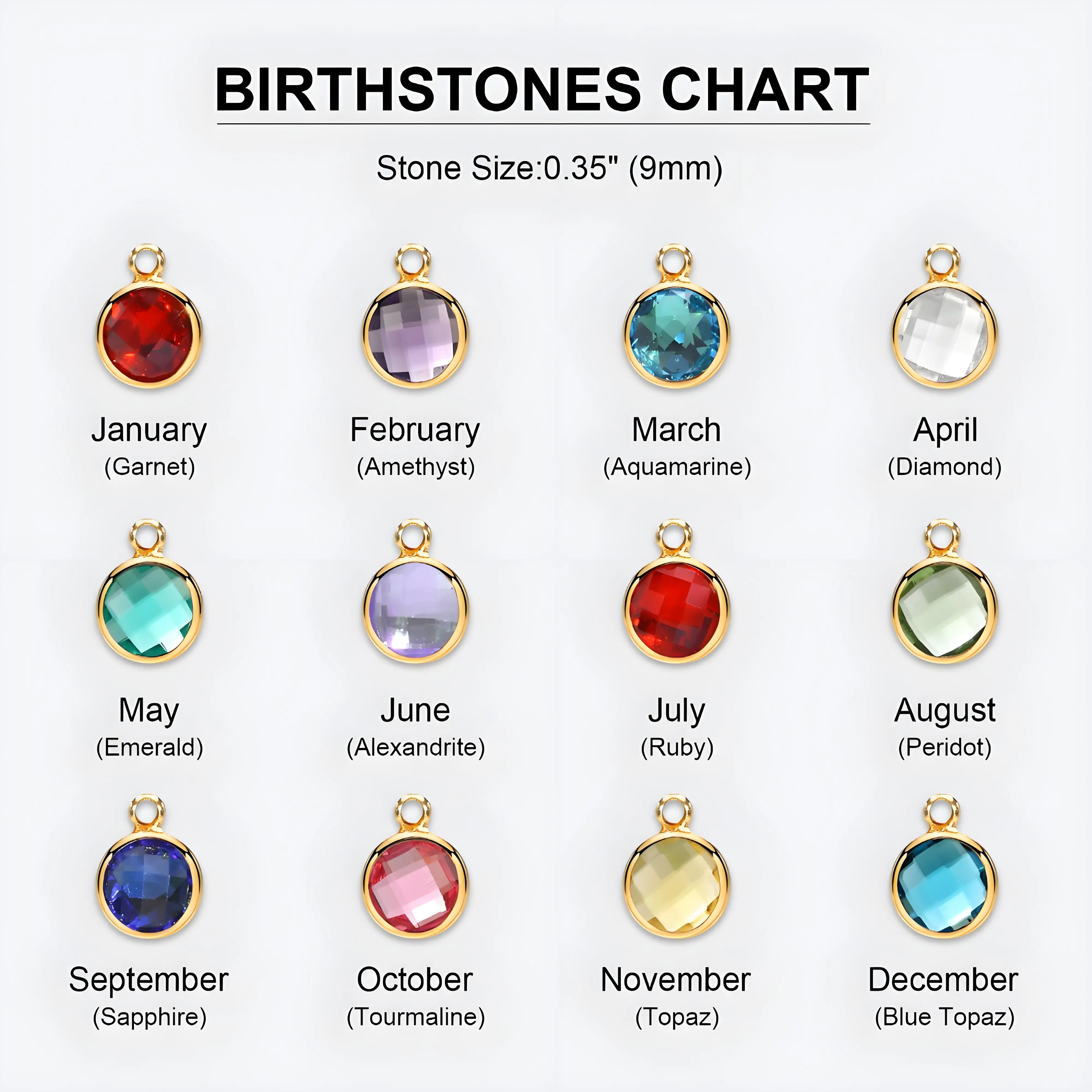 Personalisierte Goldfarbene Namenskette Mit Monatlichen Geburtssteinenoptionen, Handgefertigter Schmuck Für Sie, Perfektes Geschenk Für Jubiläen Personalisierte Goldfarbene Namenskette Mit Monatlichen Geburtssteinenoptionen, Handgefertigter Schmuck Für Sie, Perfektes Geschenk Für Jubiläen - Image 6
