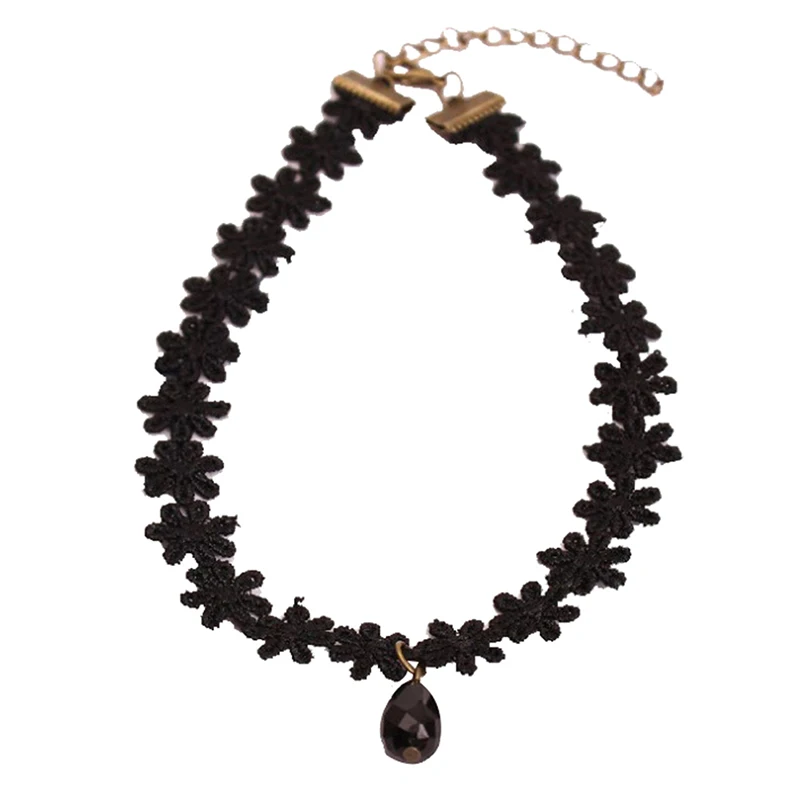 Mode Samt Choker Halskette Für Frauen Vintage Sexy Spitze Halskette Mit Anhängern Gothic Mädchen Hals Schmuck Accessoires Mode Samt Choker Halskette Für Frauen Vintage Sexy Spitze Halskette Mit Anhängern Gothic Mädchen Hals Schmuck Accessoires - Image 4