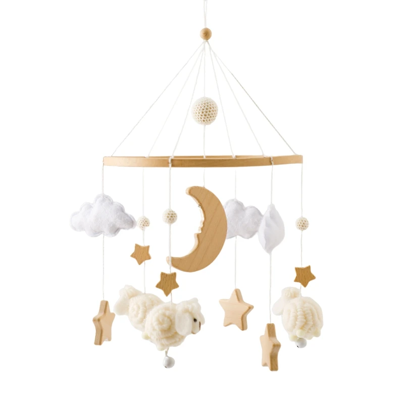 Babymobile Mit Holzrasseln, Weichen Filz-Tierfiguren, Musikbox Und Hängespielzeug Für Neugeborene – Babygeschenke Babymobile Mit Holzrasseln, Weichen Filz-Tierfiguren, Musikbox Und Hängespielzeug Für Neugeborene – Babygeschenke - Image 13