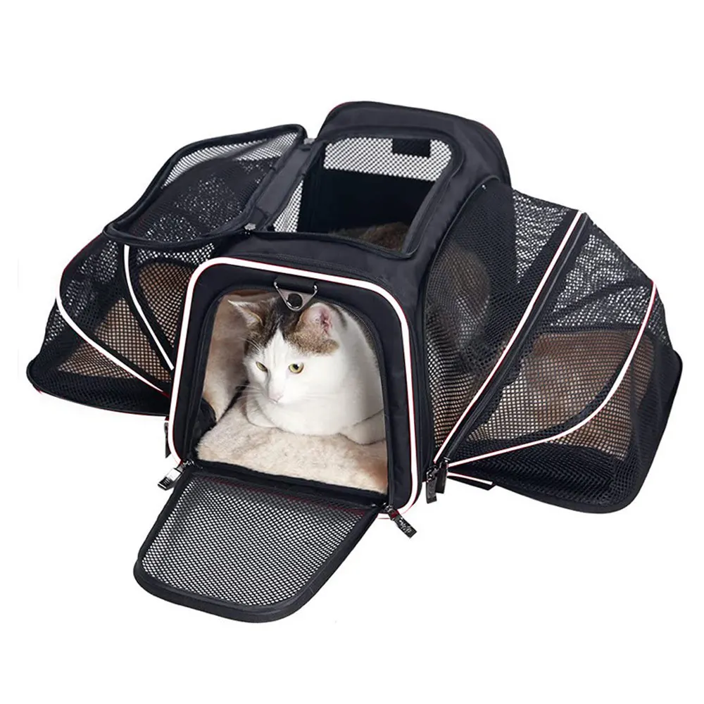 Pet Carriers Bag Portable Breathable Foldable Bag Cat Dog Carrier Bags Outgoing Outdoor Travel Pets Cats Handbag Safety Zippers Pet Carriers Bag Portable Breathable Foldable Bag Cat Dog Carrier Bags Outgoing Outdoor Travel Pets Cats Handbag Safety Zippers - Image 11
