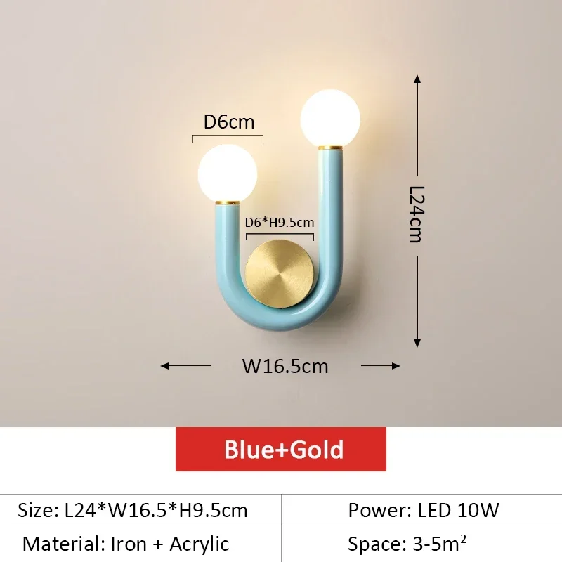 Moderne Rot/Blau/Rosa Led Wandleuchte Dekor Beleuchtung U-Förmige Nachttischlampe Für Schlafzimmer Wohnzimmer Gang Dekorative Wandleuchte Moderne Rot/Blau/Rosa Led Wandleuchte Dekor Beleuchtung U-Förmige Nachttischlampe Für Schlafzimmer Wohnzimmer Gang Dekorative Wandleuchte - Image 8